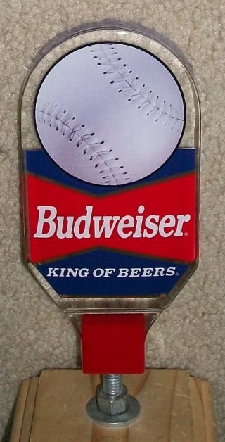 Budweiser Softball Beer Tap Handle Rare Vintage 1980 