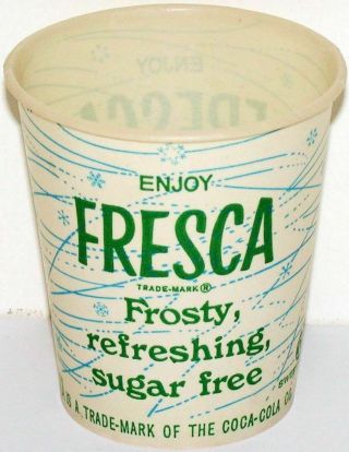 Vintage Paper Cup Fresca By Coca Cola 4oz Sample Old Stock N -,  Cond