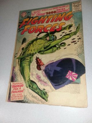 Our Fighting Forces 15 Dc War Comics 1956 Silver Age Russ Heath Art Frogman Cvr