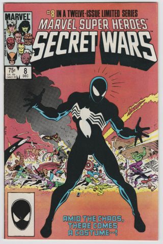 Secret Wars 8 - The Black Symbiote Suit - Becomes Venom (actual Image)