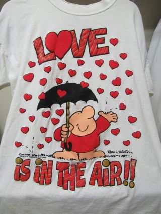 Ziggy Vintage Nightshirt " Love Is In The Air Hearts And Umbrella 1994