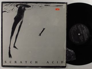 Scratch Acid Self Titled Rabid Cat 004 Lp Vg,  With Lyric Sheet Insert