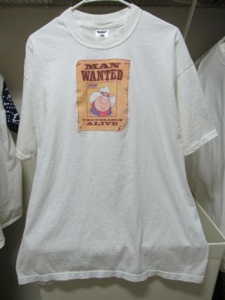 Ziggy Vintage T - Shirt " Man Wanted Preferably Alive " Size Xl 1981
