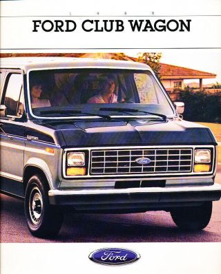 1988 Ford Club Wagon Van 12 - Page Car Sales Brochure E - 250 E - 350 E - 150