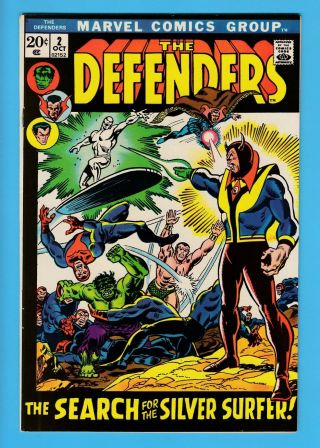 The Defenders 2 Vfn (8.  0) Silver Surfer X - Over_1st Calizuma_glossy_cents_1972