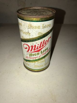 Miller High Life Beer Flat Top Can W Girl In Moon Milwaukee Wisconsin