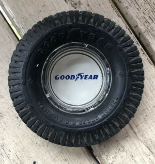 Vintage Goodyear Tire Ashtray Winged Foot Authentic Automobilia Ships Usa