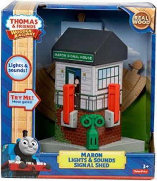Fisher - Price Thomas & Friends Wooden Railway,  Maron Lights&Sounds Signal Shed 3