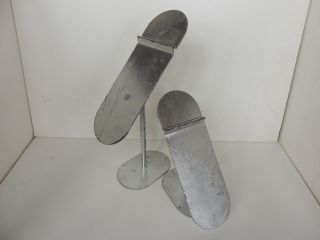2 Vintage Metal Shoe Store Display Stand 12 " 14 " 9 " Tall Footware Department