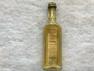Dr.  Trager’s Pure Spirits Turpentine Vintage Bottle,  Trager Mfg.  Scranton,  Pa.