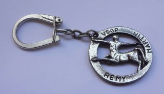 Remy Martin French Cognac V.  S.  O.  P.  Advertising Metal Keychain Centaurus Emblem