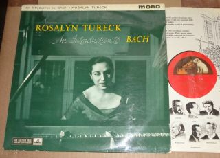 Rosalyn Tureck - An Introduction To Bach - Hmv Alp 1747 Red/gold Label