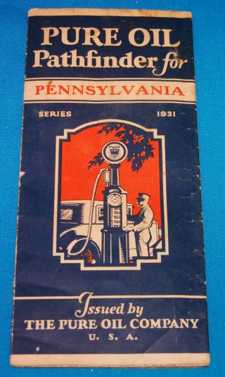 1931 Pure Oil Pennsylvania State Highway Map