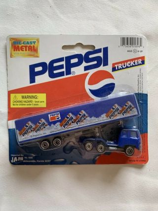 Pepsi Die Cast Metal Truck & Trailer Trucker 1996