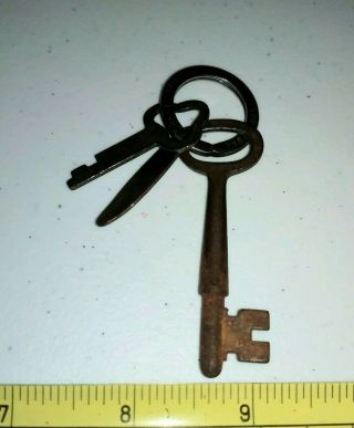 Vintage 1913 Merchants National Bank Allentown Pa Advertising Keychain With Keys