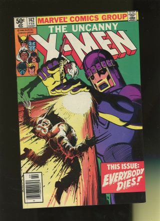 Uncanny X - Men 142 Fn,  6.  5 1 Book Marvel Mutants 1st Uncanny Issue 1981
