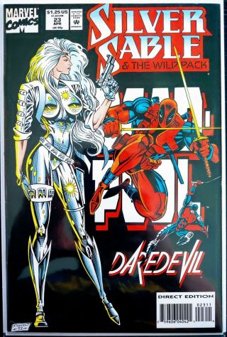 Silver Sable 23 Nm - 9.  2 Deadpool Appearance Daredevil 1993 Rare Early Dp