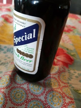 Bock Beer Paper Label Bottle Vintage Old 1960s 70s Ringnes Spec 4