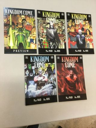 Kingdom Come 1 - 4 Complete Set With Preview 1 2 3 4 Dc Comics 1996 (kc01)