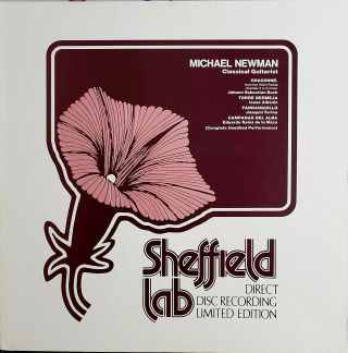 Michael Newman Classical Guitarist Bach Chaconne,  Etc.  Sheffield Lab 10 Lp Nm