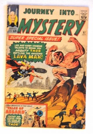 Journey Into Mystery 97 1963 Gd/vg 1st Lava Men,  Tales Of Asgard Begin Kirby