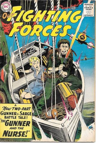 Our Fighting Forces Comic Book 53 Gunner And Sarge,  Dc Comics 1960 Very Good,