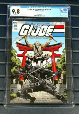 Gi Joe A Real American Hero 244 Cgc 9.  8,  1st Female Snake Eyes,  Idw Comics 9/17