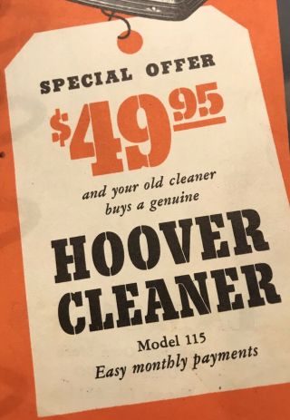 Hoover Model 115 Vacuum Cleaner,  1940’s,  Vintage Advertisement,  LAMSON’s,  2072 4