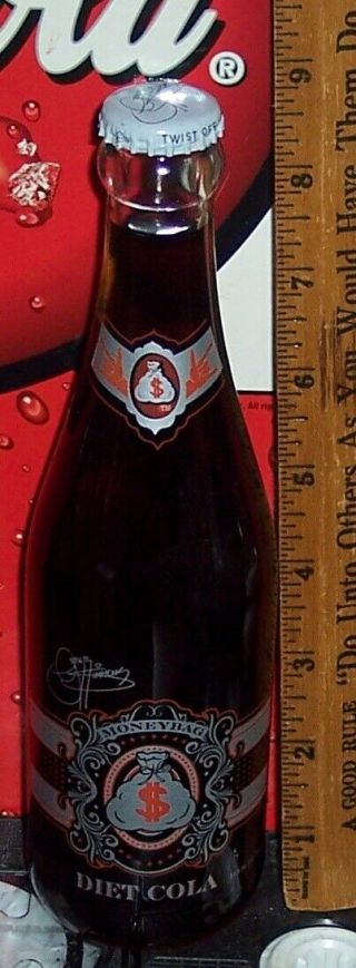 2019 Kiss Gene Simmons Money Bag Diet Cola 12 Ounce Glass Bottle Limited Edition