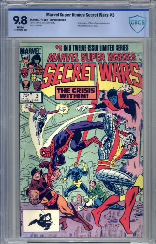 Marvel Heroes Secret Wars 3 Cbcs 9.  8 Zeck,  Wolverine,  Thor,  Hulk,  X - Men