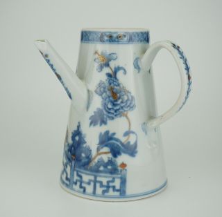 Vlarge Antique Chinese Blue And White Iron Red Fine Gilding Porcelain Jug 18th C