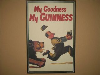 Guinness Draught Gilroy Poster My Goodness My Guinness Beer Promotional Print