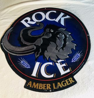 1994 Vintage Rolling Rock Ice Beer Metal Sign 22”x 22”