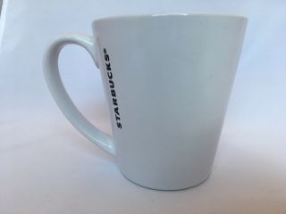STARBUCKS White 9.  63 fl oz / 285 ml Coffee Mug Logo Classic Angle Cup Ceramic 3