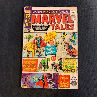 Marvel Tales Annual 2 1965 Avengers X - Men Dr.  Strange Hulk G/vg 3.  0
