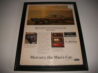 1967 Mercury Cougar Print Ad Collectible " Mercury - The Man 