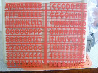 3/4 " Coca - Cola Menu Board Red Letters,  Numbers & Symbols Set.