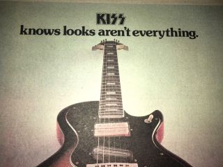 ' 76 VINTAGE GIBSON GUITAR MARAUDER KISS AXE PAUL STANLEY ADVERTISE POSTER PINUP 5