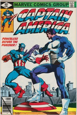 Captain America 241 Vf,  8.  5 Bronze Age Punisher Frank Miller