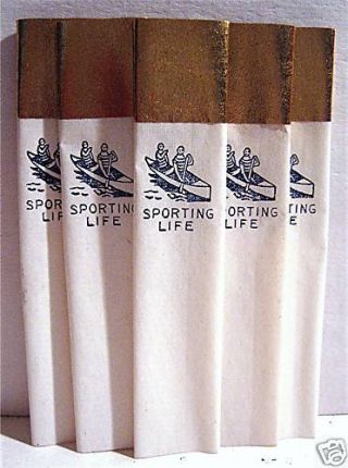 5 Sporting Life 1930 Cigarette Condom Sleeve Old Stock