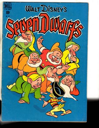 Four Color 227 Fn Dell Silver Age Comic Book Seven Dwarfs Walt Disney Jl9