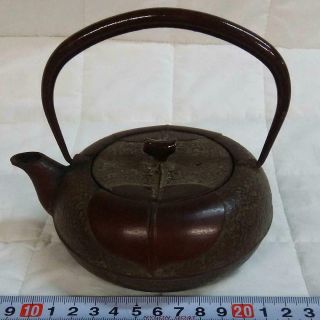 Kyusu Tetsubin Teapot Tea Kattle Japanese Antique Iron Japan T506