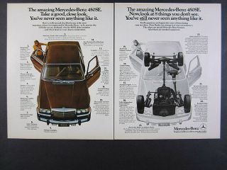 1976 Mercedes - Benz 450se Sedan Color Photo Vintage Print Ad