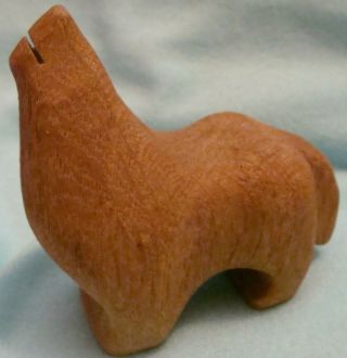 Vintage Hand Carved Howling Animal Wolf? Made In Norway Hand Carved Modern