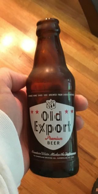 Old Export Painted Label Beer Bottle Acl Cumberland Md Advertising