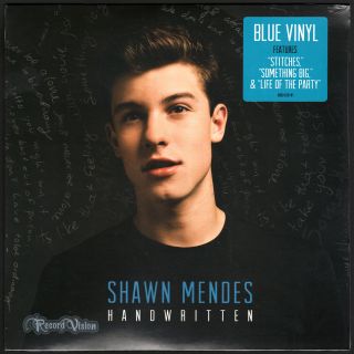 Shawn Mendes - Handwritten (2015) [sealed] Blue Vinyl; Stitches,  Life Of Party