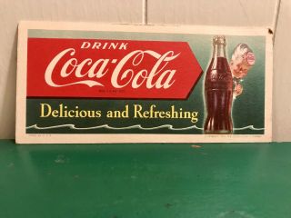 Vintage 1951 Coca - Cola “Delicious and Refreshing” Ink Blotter Card Litho USA 4