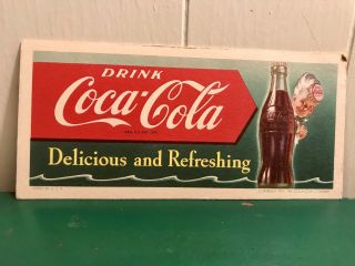 Vintage 1951 Coca - Cola “Delicious and Refreshing” Ink Blotter Card Litho USA 5