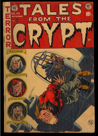 Tales From The Crypt 43 Pre - Code Golden Age Ec Horror Comic 1954 Gd,