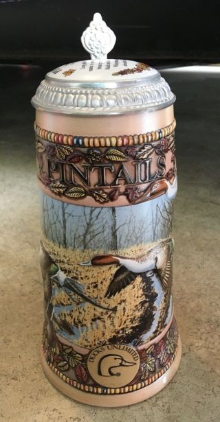 Vintage 1990 Pintail Ducks Unlimited Carolina Waterfowl Limited Edition Stein